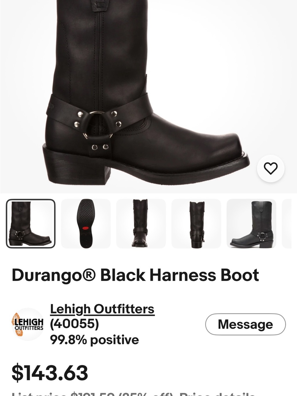 Durango Black Leather Harness Boots - Picture 9 of 10